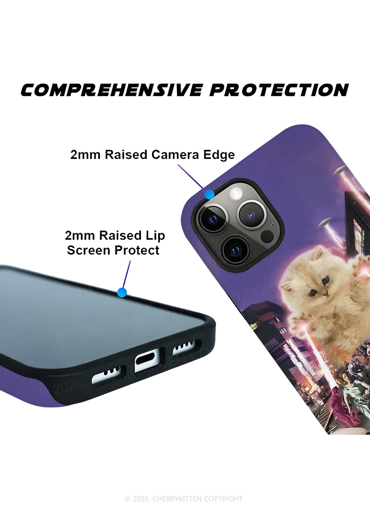 Super Power Kitten Y2K Phone Case Cherrykitten
