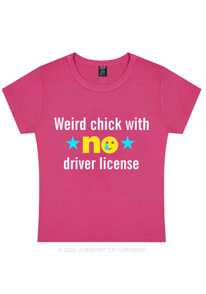 Weird Chick Y2K Baby Tee Cherrykitten