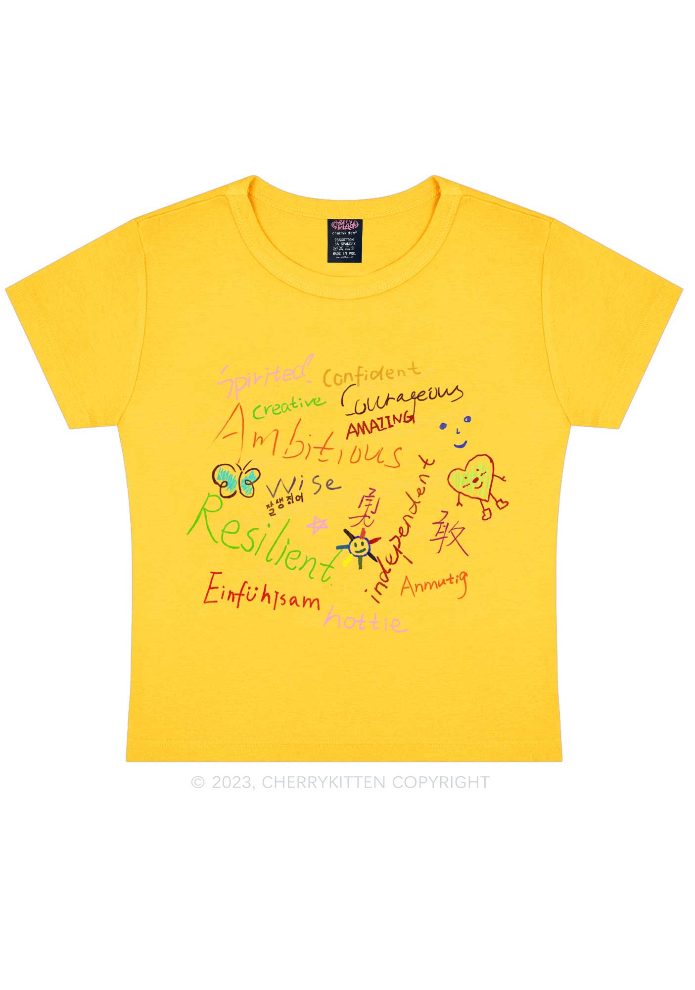 Women Personality Y2K Baby Tee Cherrykitten