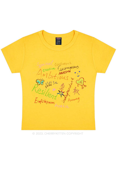 Women Personality Y2K Baby Tee Cherrykitten