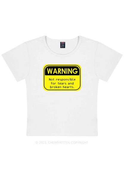 Curvy Warning Sign Y2K Baby Tee Cherrykitten