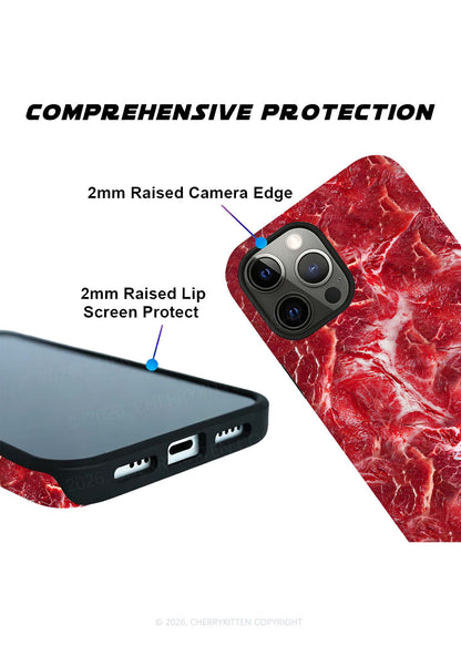 Beef Steak Texture Y2K Phone Case Cherrykitten