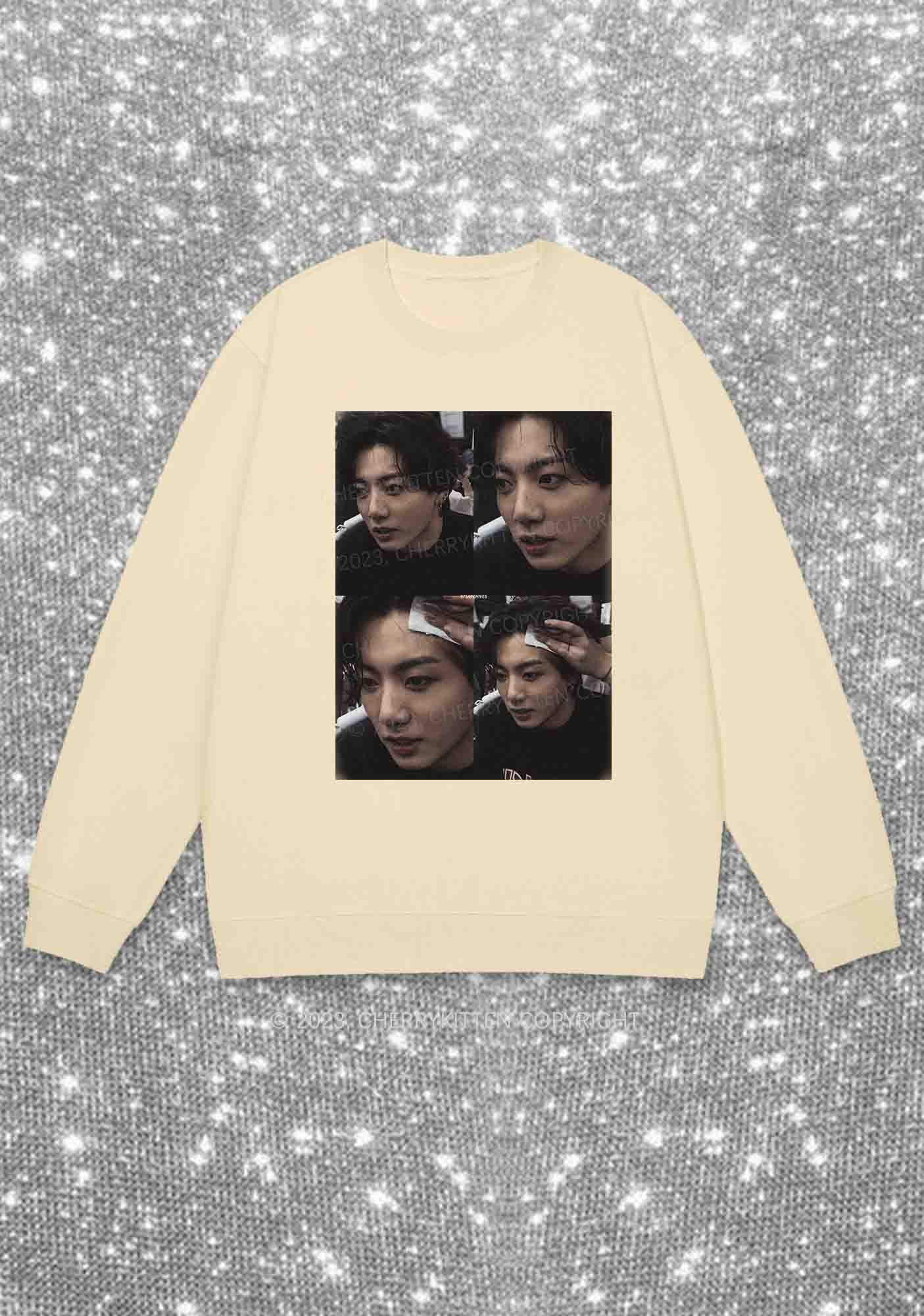 Jung Kook Photos Y2K Sweatshirt Cherrykitten