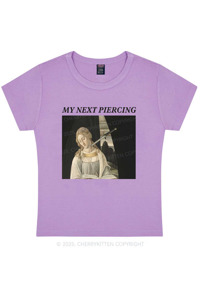 My Next Piercing Y2K Baby Tee Cherrykitten