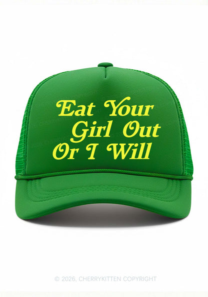 Eat Your Girl Out Pride Y2K Trucker Hat Cherrykitten