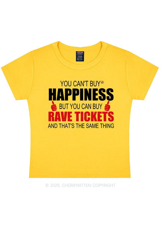 Happiness Rave Tickets Y2K Baby Tee Cherrykitten