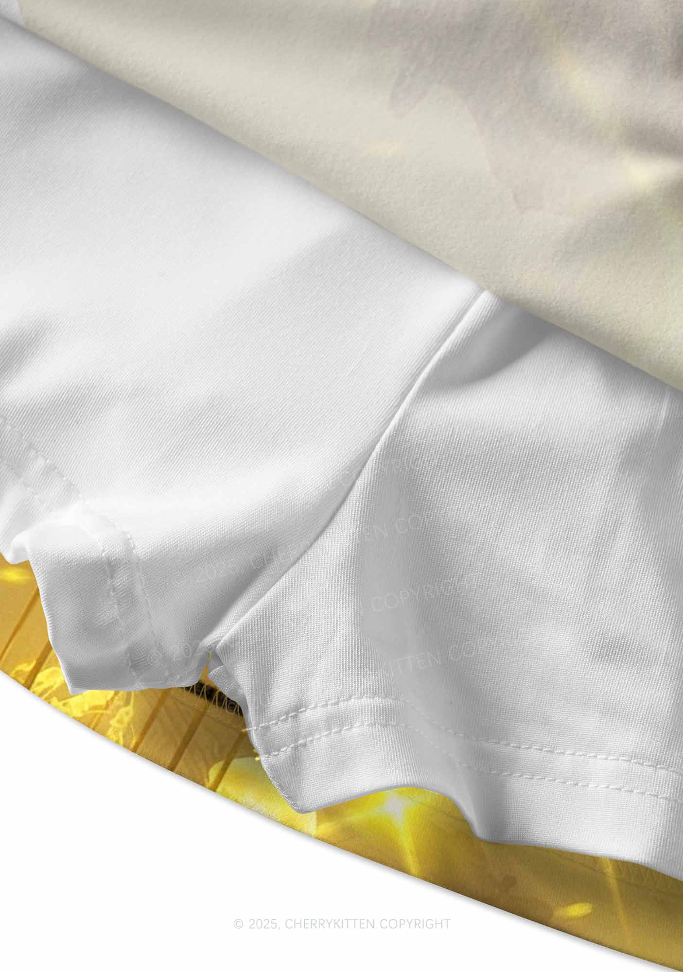 Golden Carousel Jellyfish Y2K Print Mini Skirt Cherrykitten