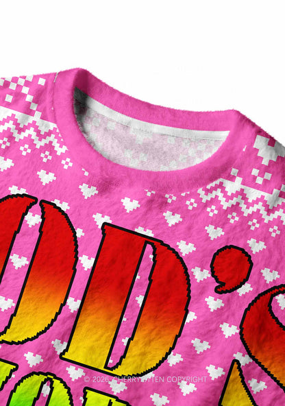 Gods Favorite Fag Pride Y2K Christmas Knit Sweatshirt Cherrykitten