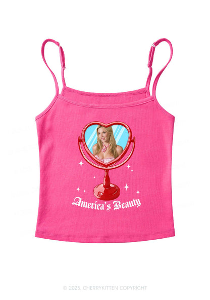 Custom Mirror Beauty Y2K Spaghetti Strap Cami Cherrykitten