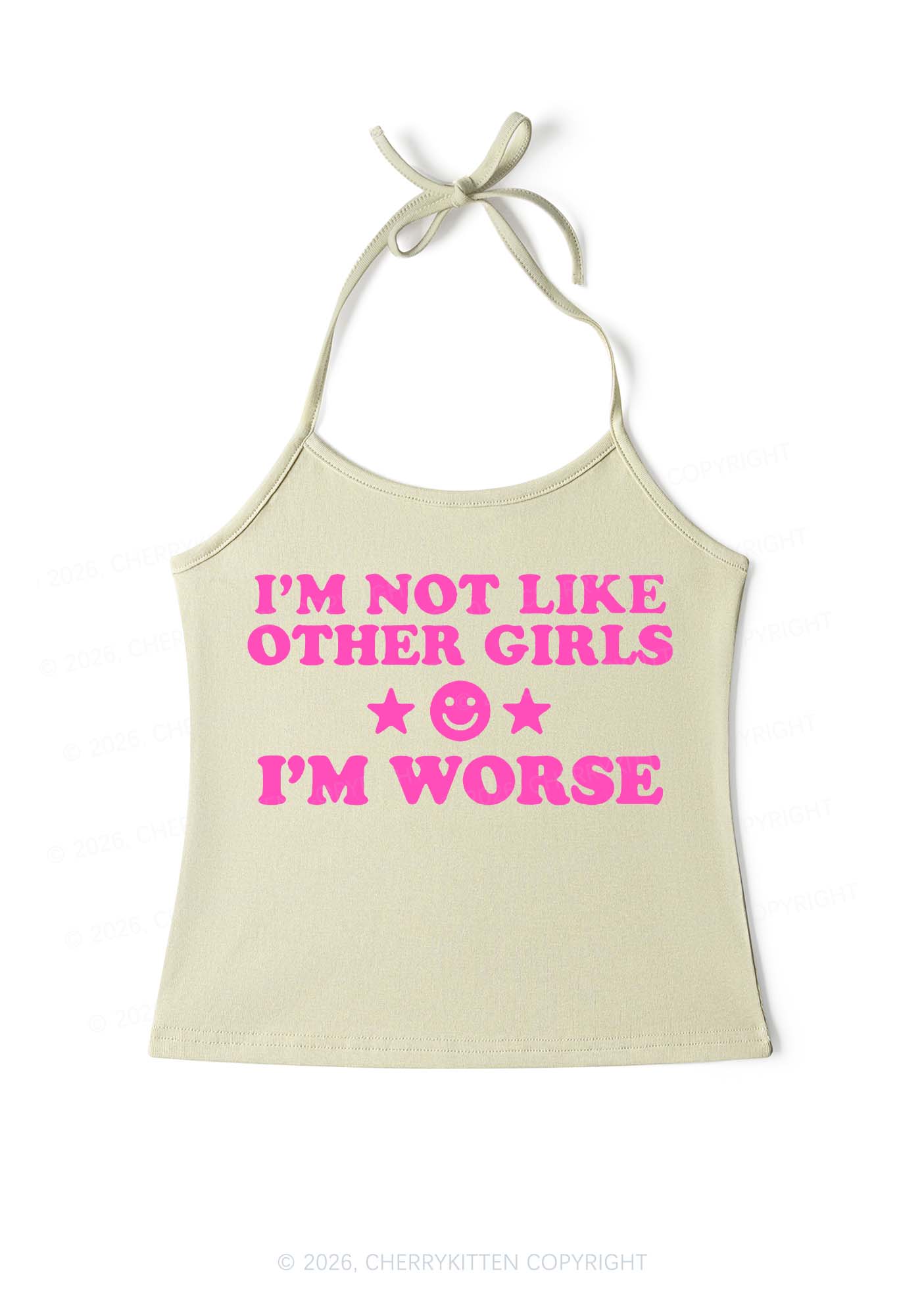 Im Worse Y2K Halter Neck Cami Cherrykitten