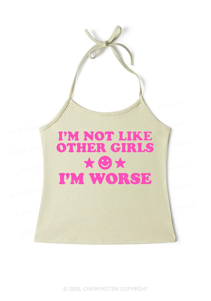 Im Worse Y2K Halter Neck Cami Cherrykitten