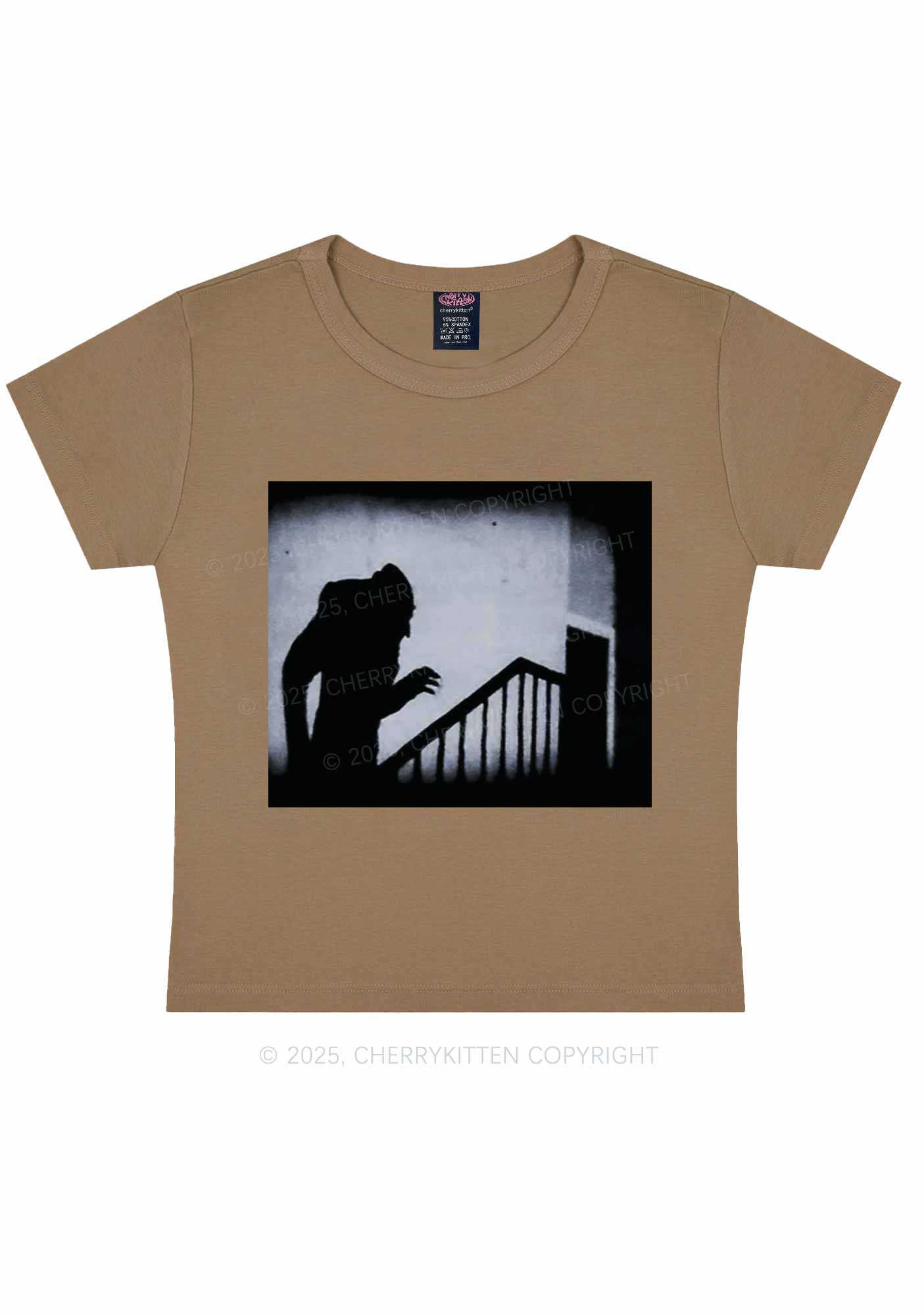 Halloween Stairs Intruder Y2K Baby Tee Cherrykitten
