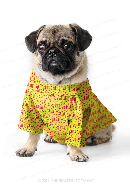 Yellow Slxt Y2K Pet Shirts Cherrykitten