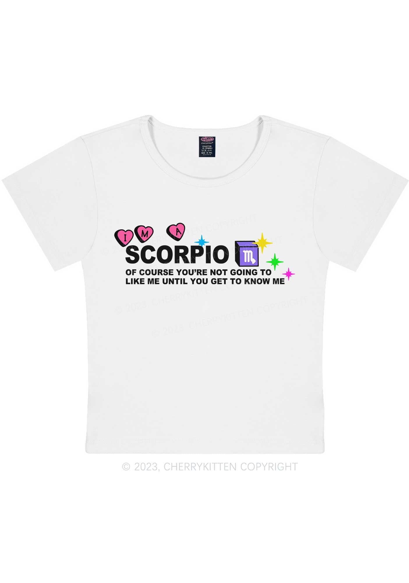 I'm A Scorpio Y2K Baby Tee Cherrykitten