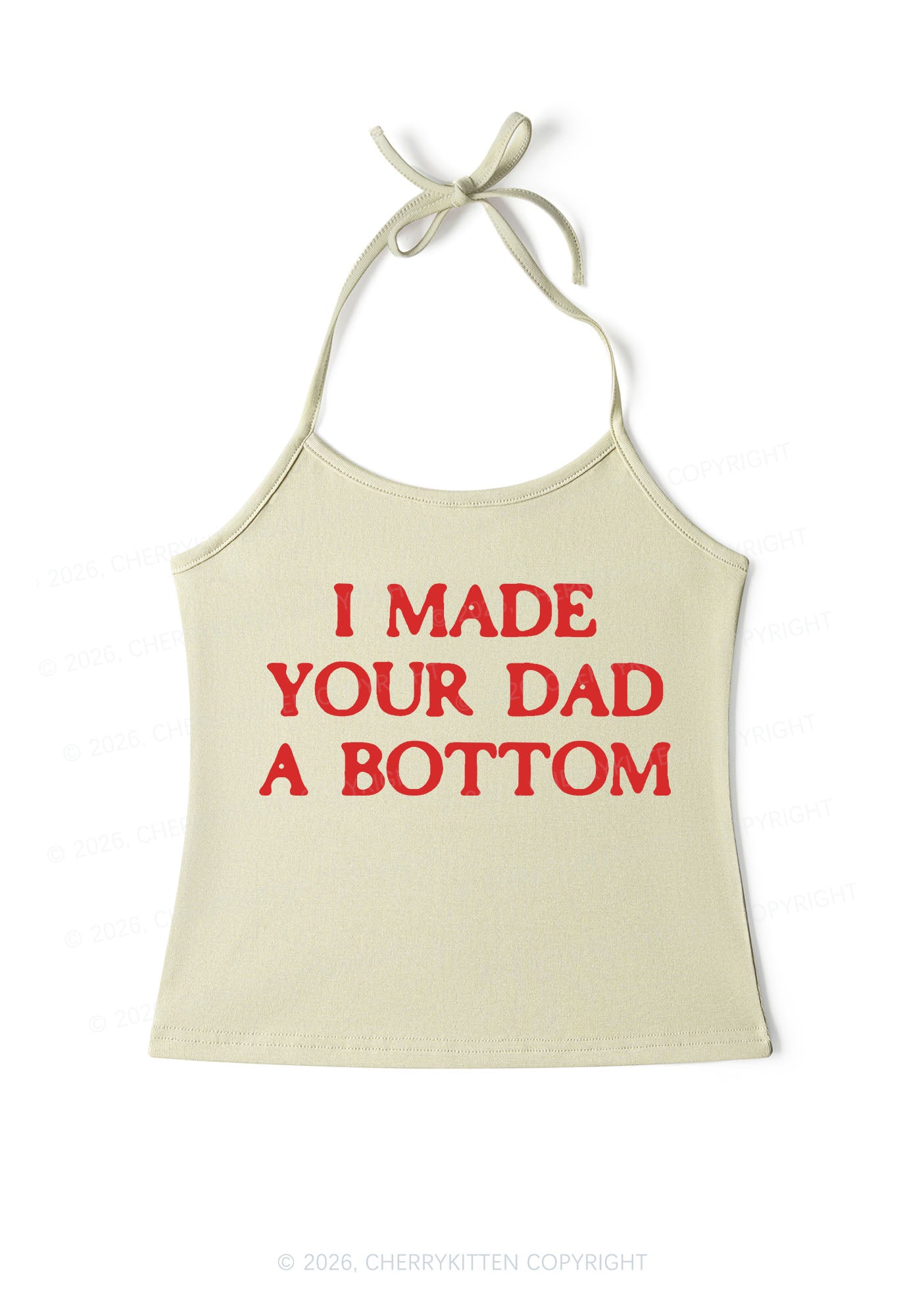 Made Your Dad Bottom Pride Y2K Halter Neck Cami Cherrykitten