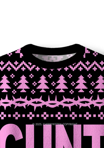 Cxxt Pony Y2K Christmas Knit Sweatshirt Cherrykitten