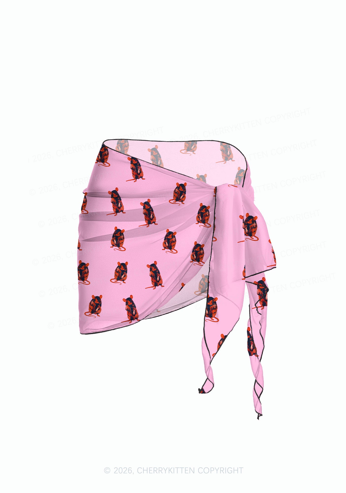 Sassy Rat Y2K Print Bikini Set Cherrykitten