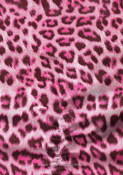 Pink Leopard Y2K Print Yoga Shorts Cherrykitten