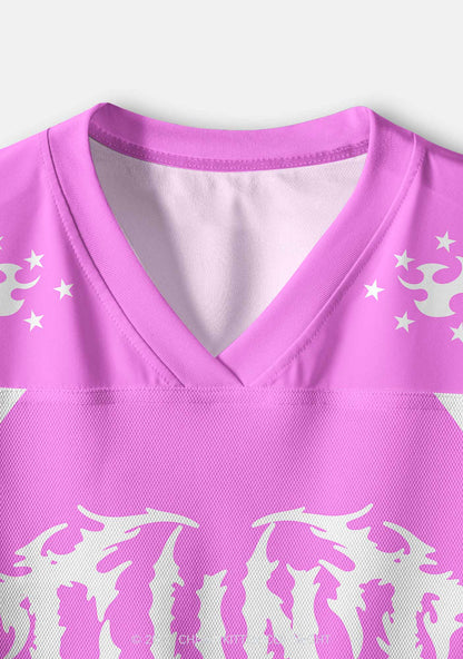 Custom Magenta Pink Cxxt Y2K Crop Sport Jersey Shirts Cherrykitten