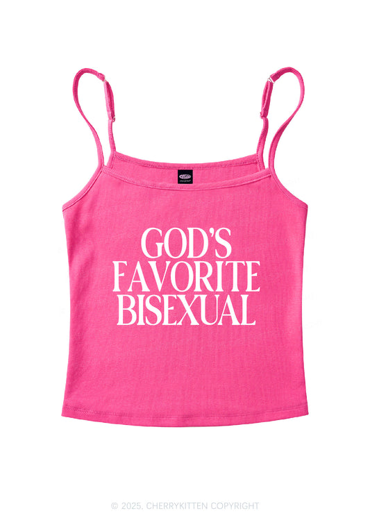 Gods Favorite Bisexual Pride Y2K Spaghetti Strap Cami Cherrykitten