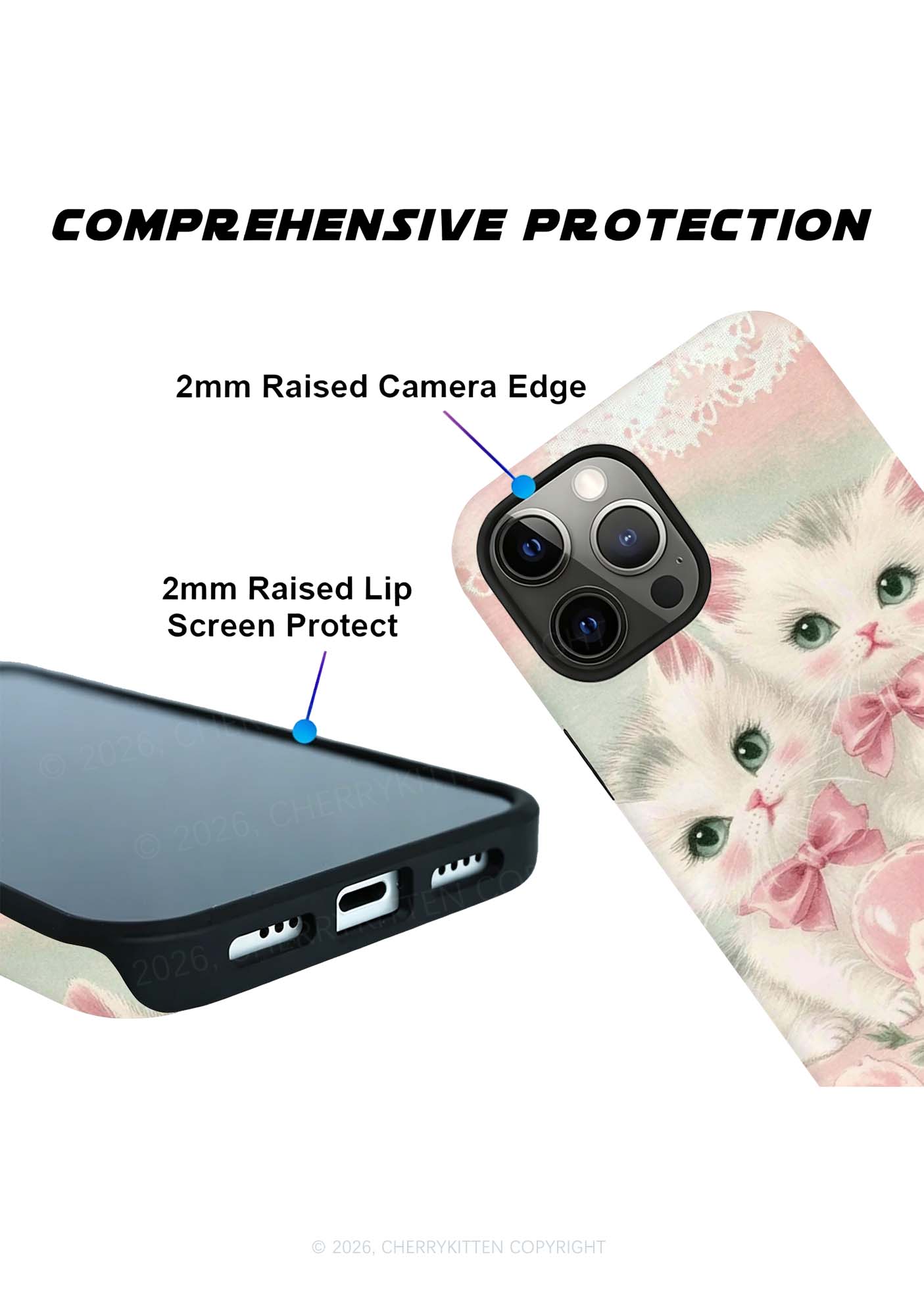 Rose Kitties Y2K Phone Case Cherrykitten