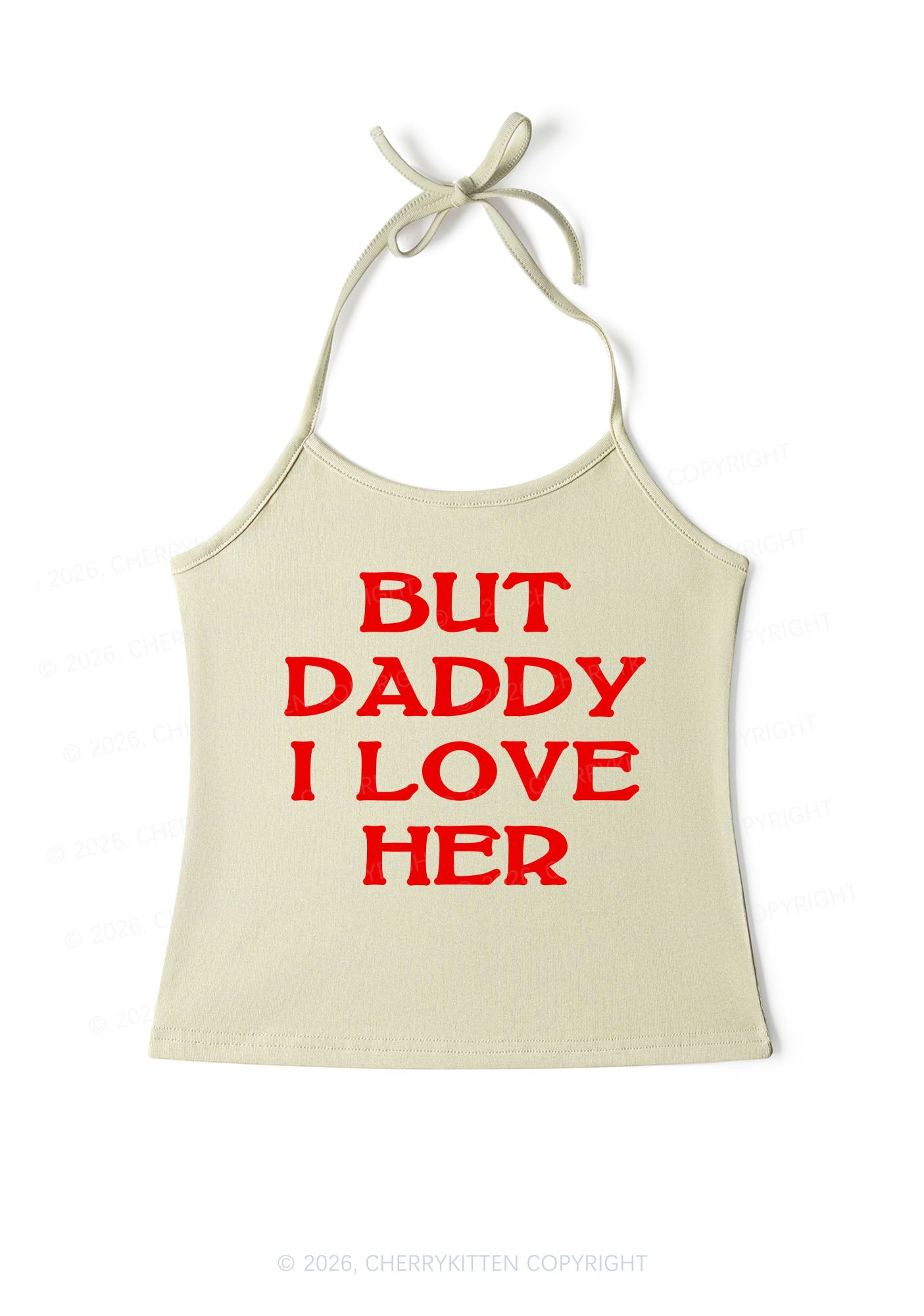 But Daddy I Love Her Pride Y2K Halter Neck Cami Cherrykitten