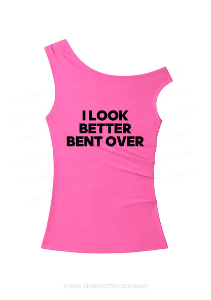 Look Better Bent Over Y2K Off Shoulder Tank Top Cherrykitten