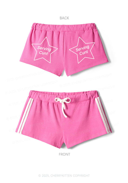 Serving Count Y2K Drawstring Mini Shorts Cherrykitten