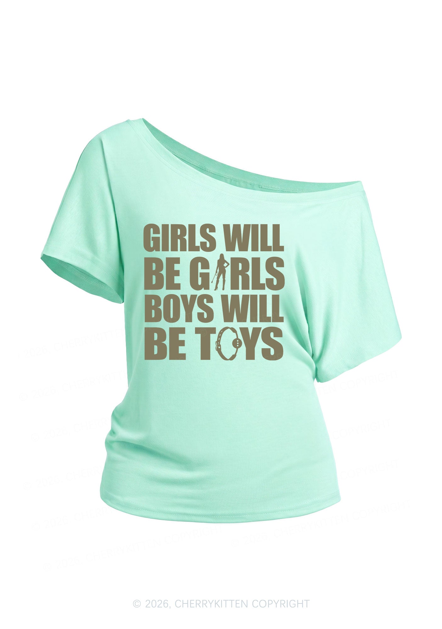 Girls Toys Y2K Off Shoulder Tee Cherrykitten