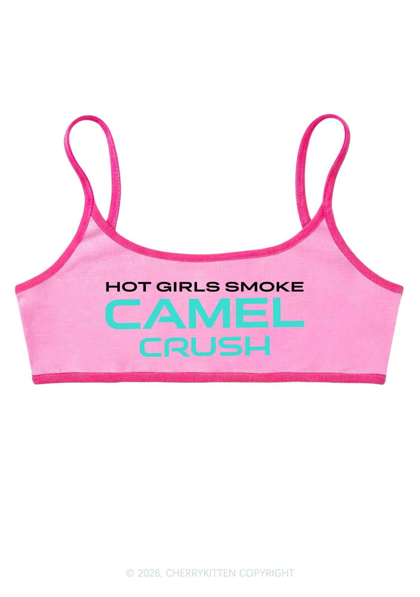 Hot Girls Smoke Mint Y2K Super Crop Cami Cherrykitten