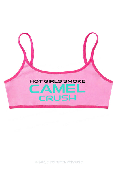 Hot Girls Smoke Mint Y2K Super Crop Cami Cherrykitten