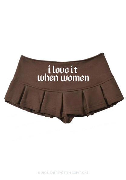 I Love It When Women Pride Y2K Mini Pleated Skirts Cherrykitten