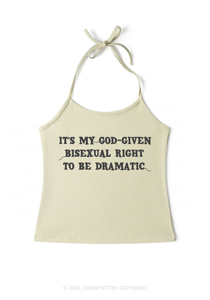 God Given Bisexual Right Pride Y2K Halter Neck Cami Cherrykitten
