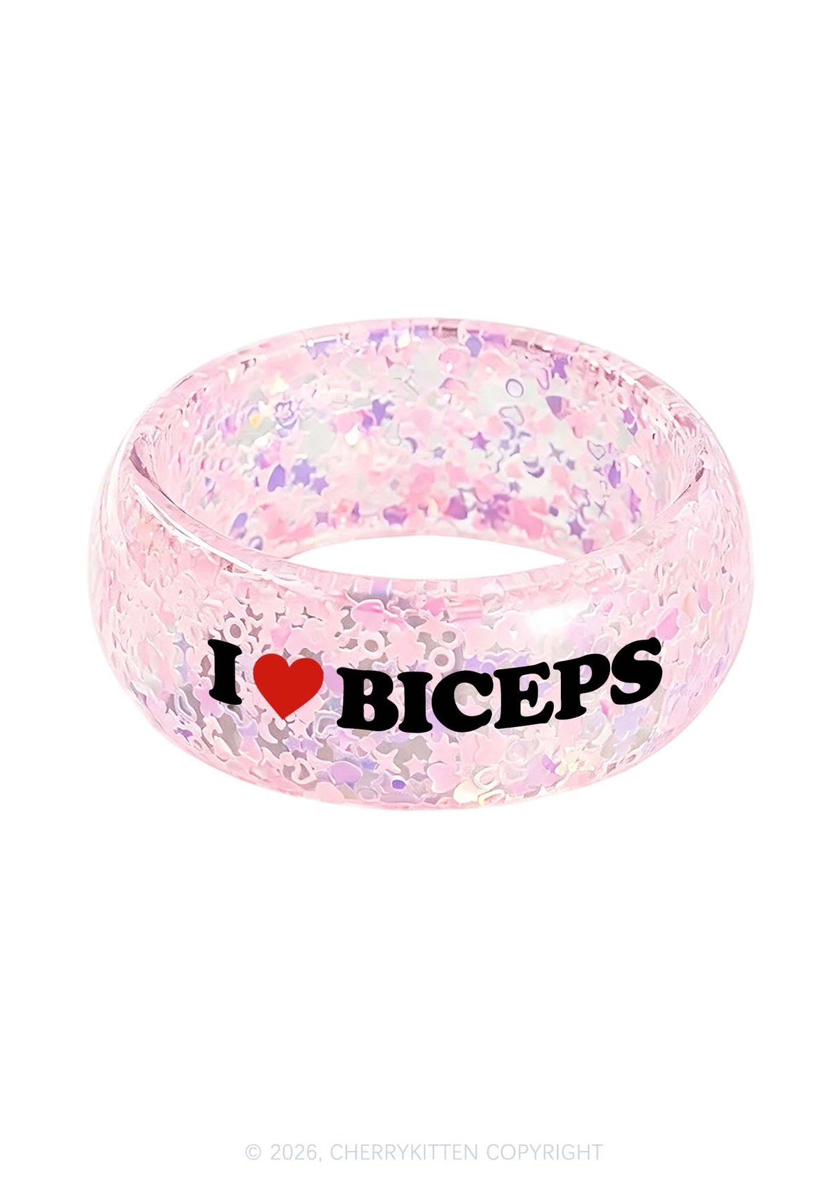 I Love Biceps Y2K Cuff Bangle Cherrykitten