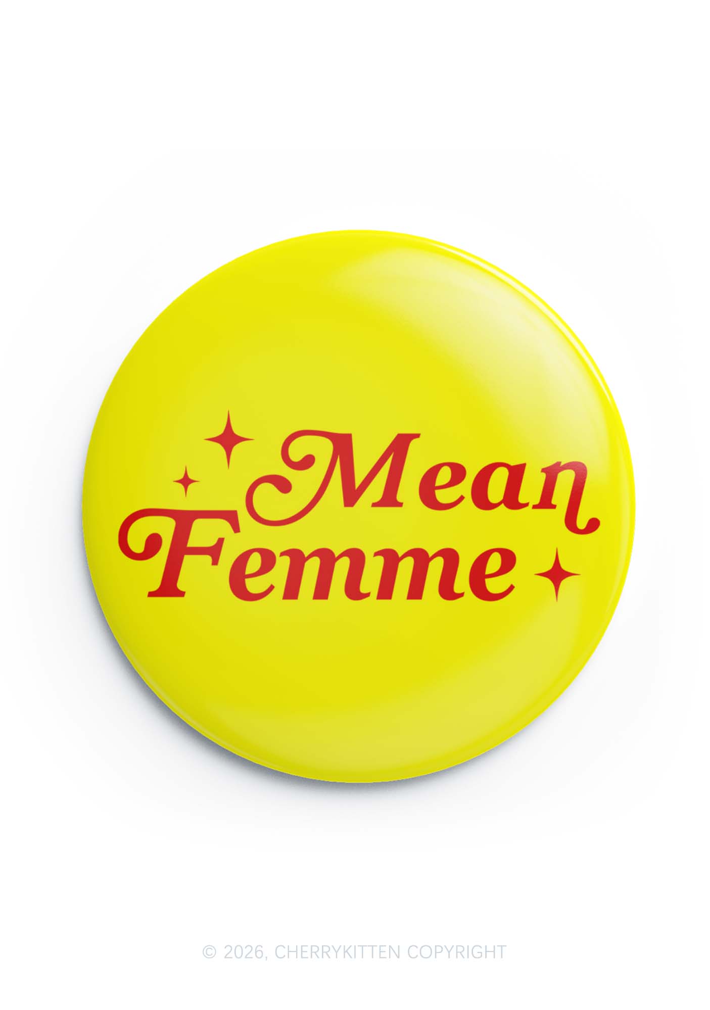 Mean Femme Pride 1Pc Y2K Pin Badge Cherrykitten