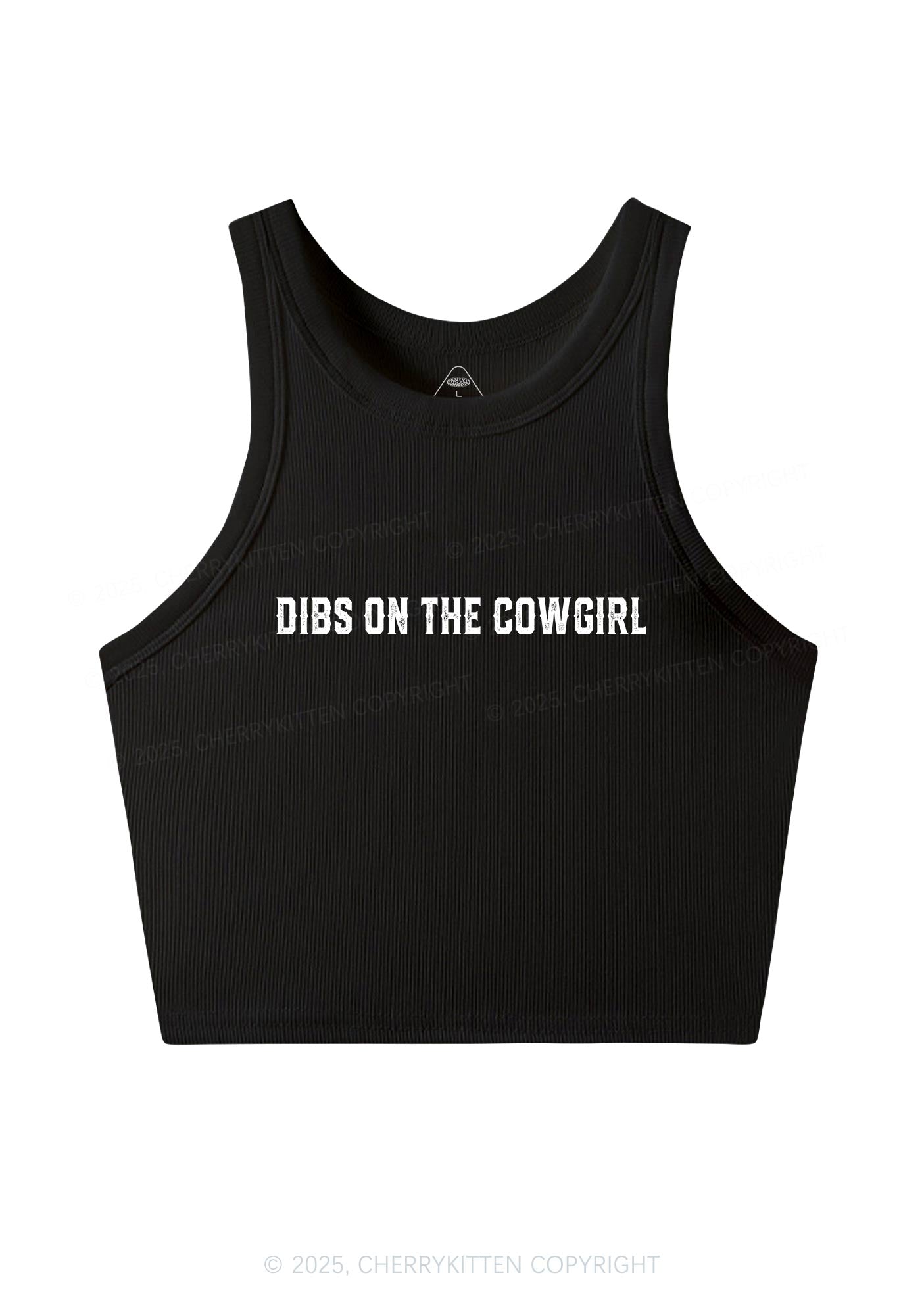 Dibs On The Cowgirl Y2K Crop Tank Top Cherrykitten