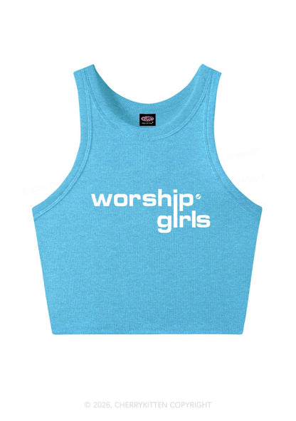 Worship Girls Pride Y2K Crop Tank Top Cherrykitten