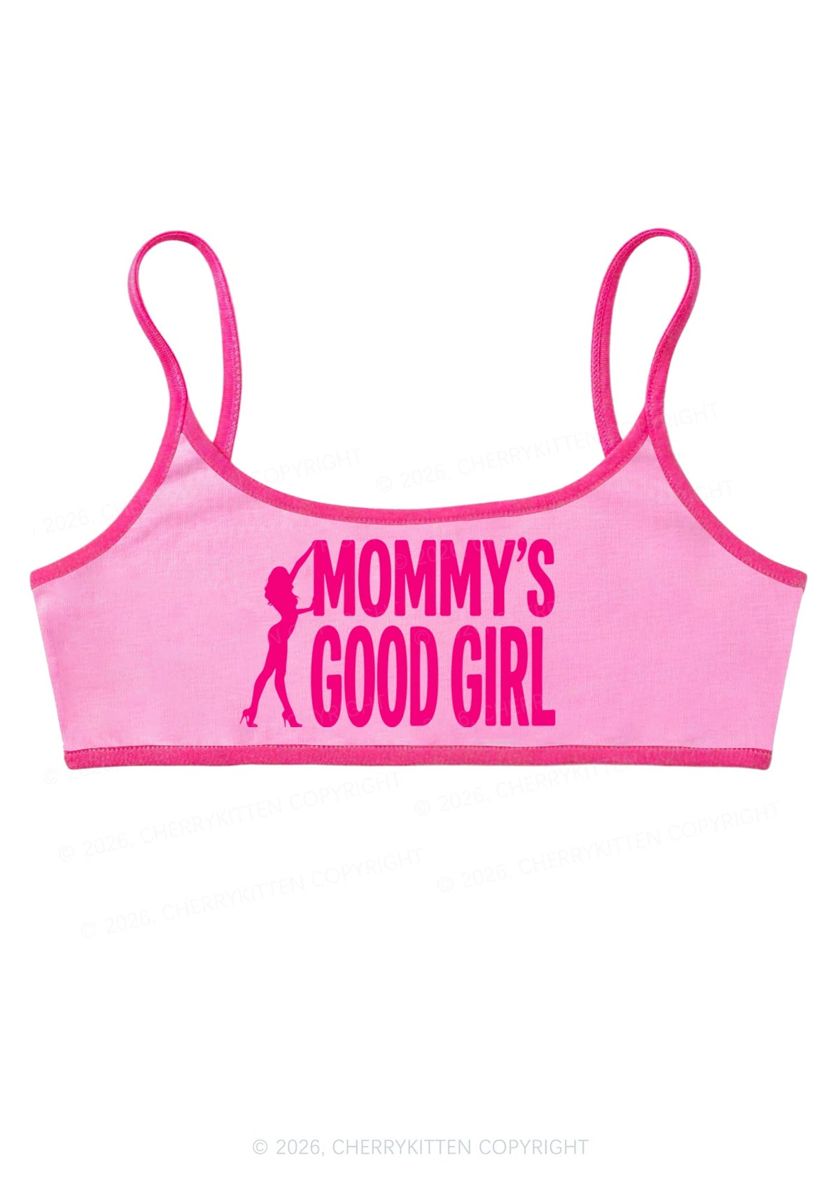 Mommys Good Girl Y2K Super Crop Cami Cherrykitten
