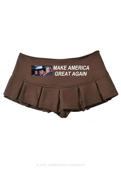 Make America Great Again Y2K Mini Pleated Skirts Cherrykitten