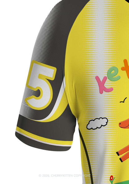 Yellow Pony Y2K Football Jersey Shirts Cherrykitten