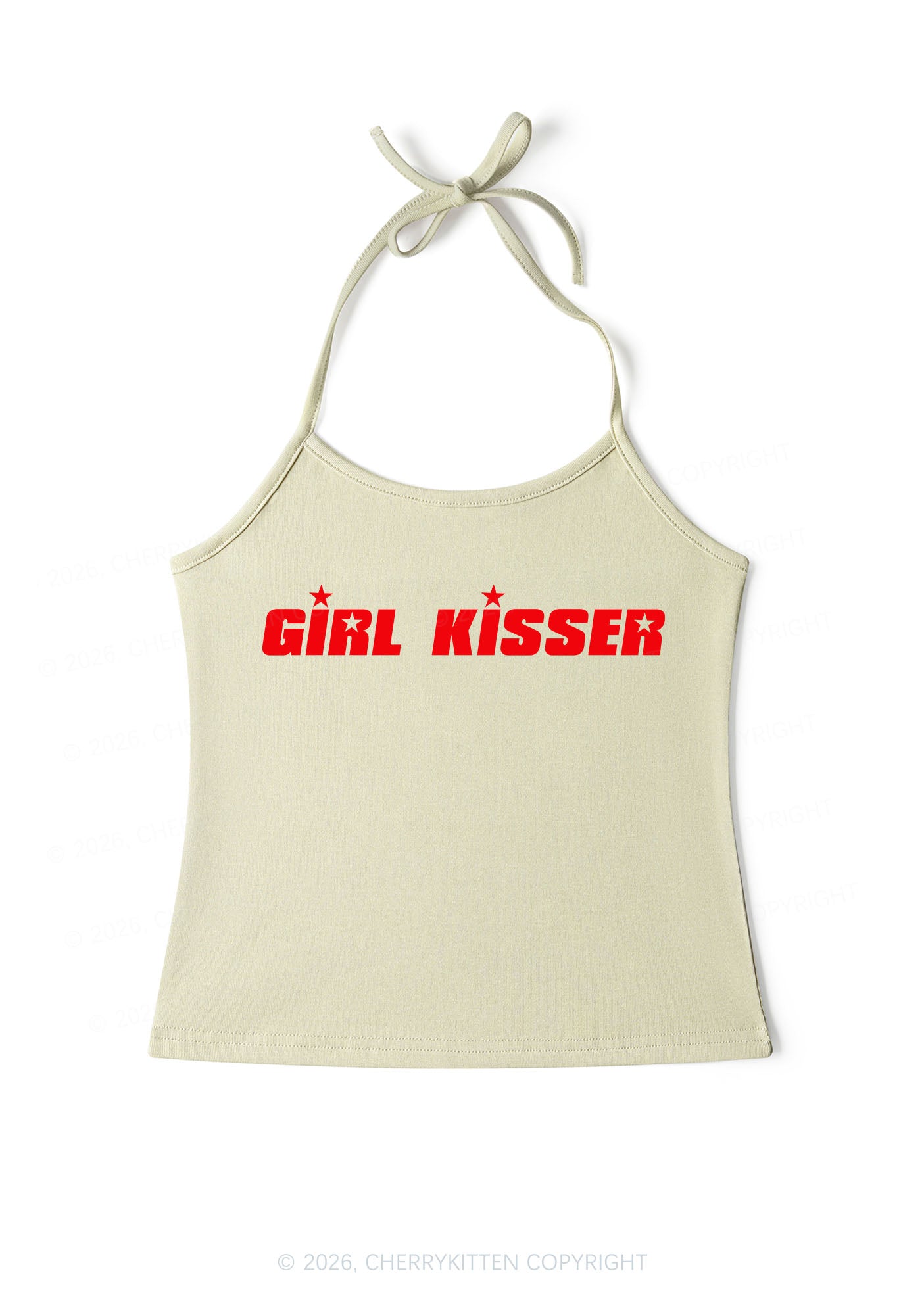 Girl Kisser Star Pride Y2K Halter Neck Cami Cherrykitten