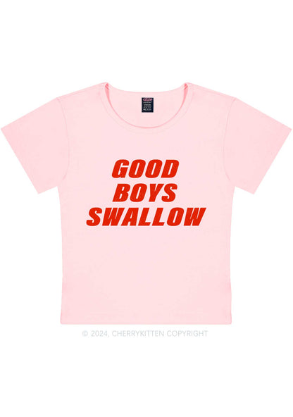 Good Boys Swallow Y2K Baby Tee Cherrykitten