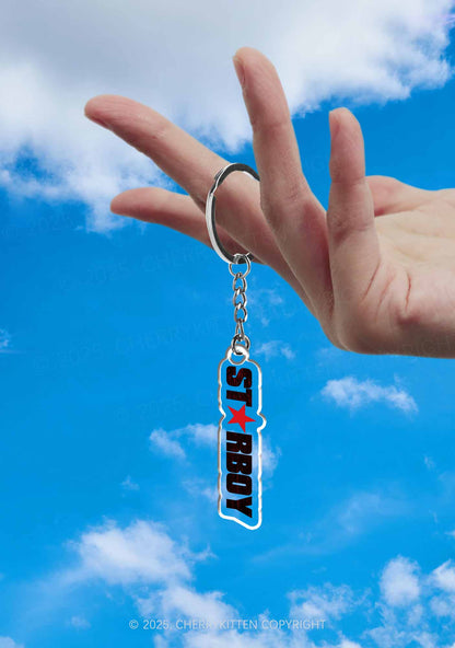 Red Starboy 1Pc Y2K Keychain Cherrykitten