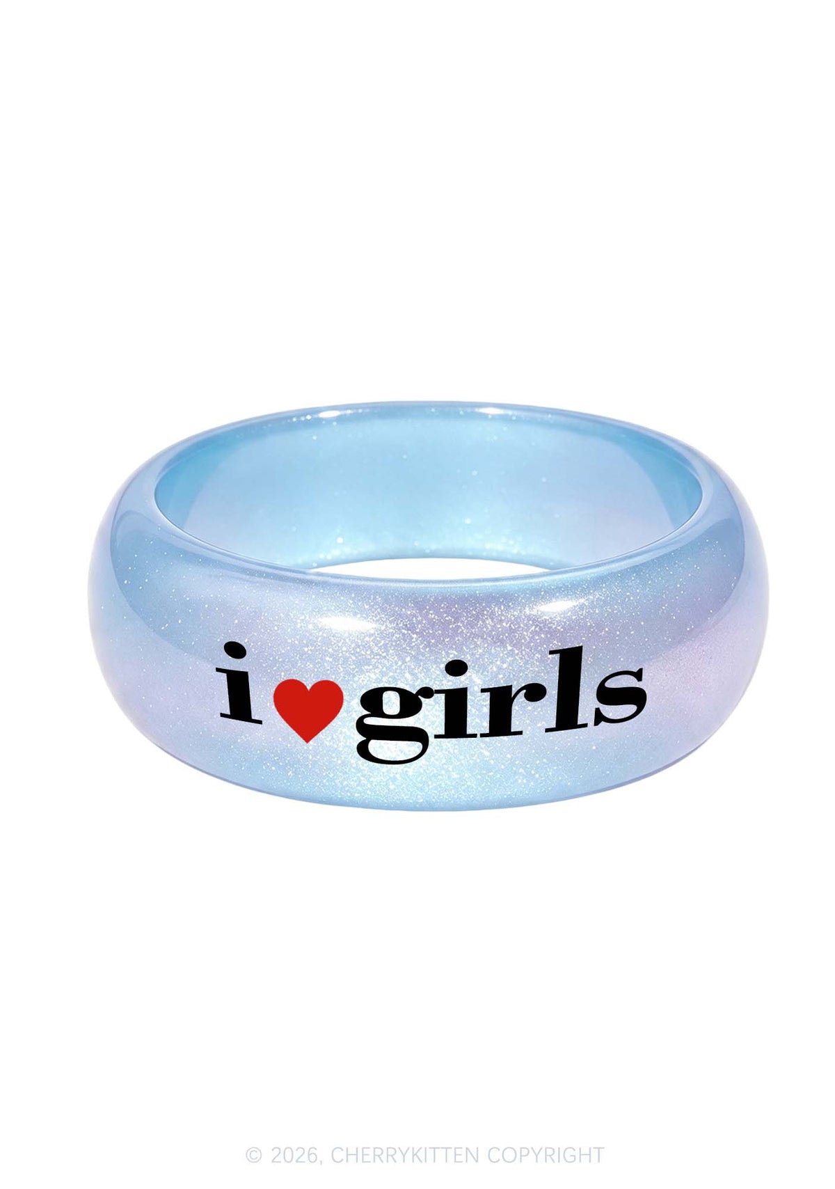 I Love Girls Pride Y2K Cuff Bangle Cherrykitten