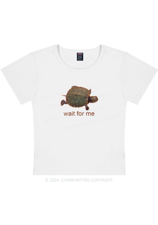 Wait For Turtle Y2K Baby Tee Cherrykitten