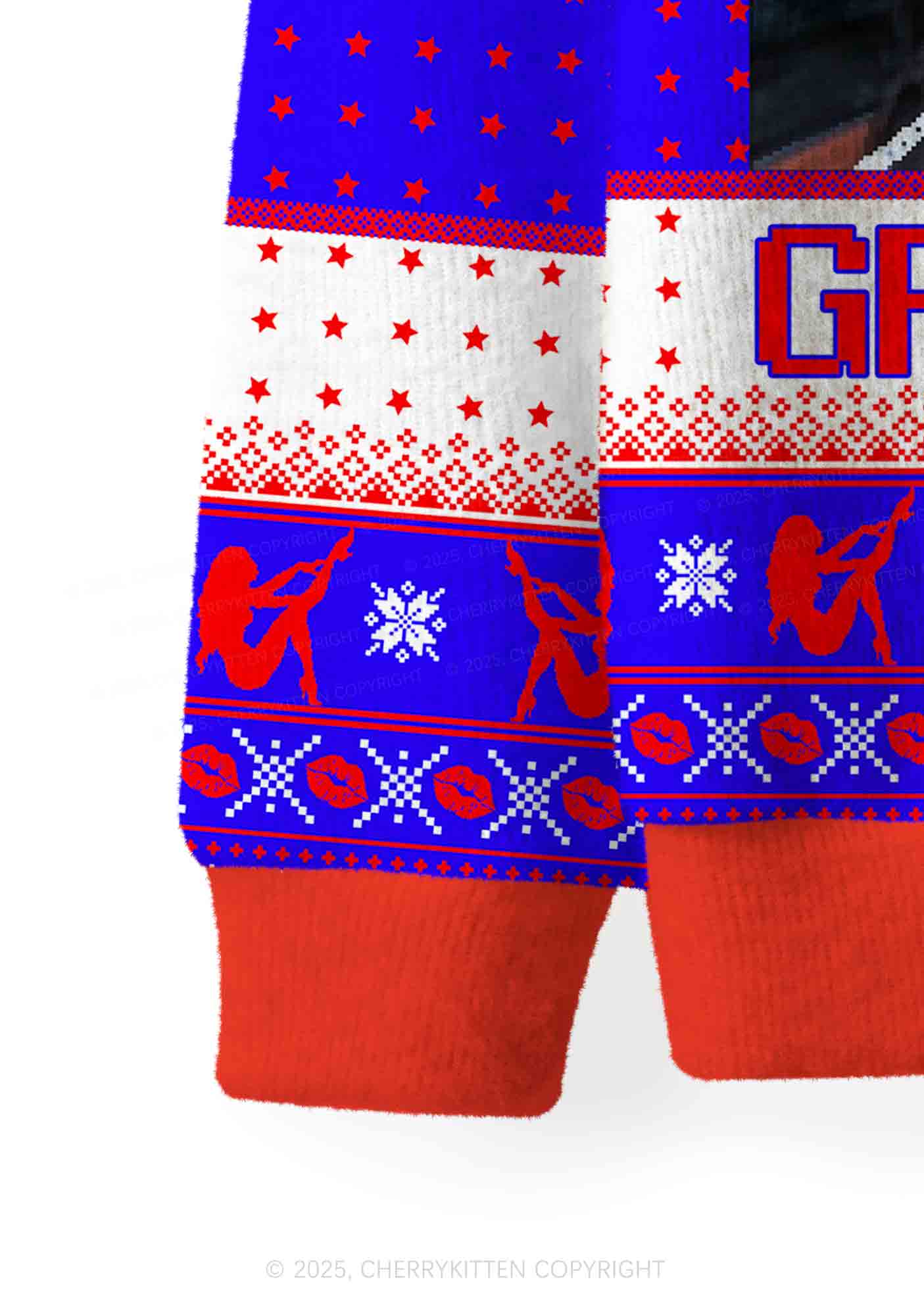 Make America Great Again Y2K Christmas Cardigan Knit Sweatshirt Cherrykitten