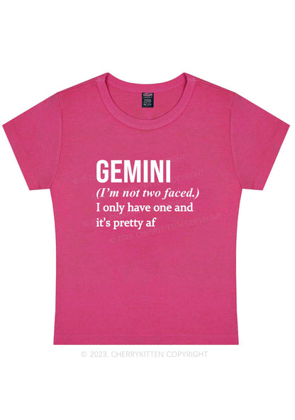 Curvy Pretty Gemini Y2K Baby Tee Cherrykitten