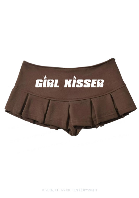 Girl Kisser Pride Y2K Mini Pleated Skirts Cherrykitten