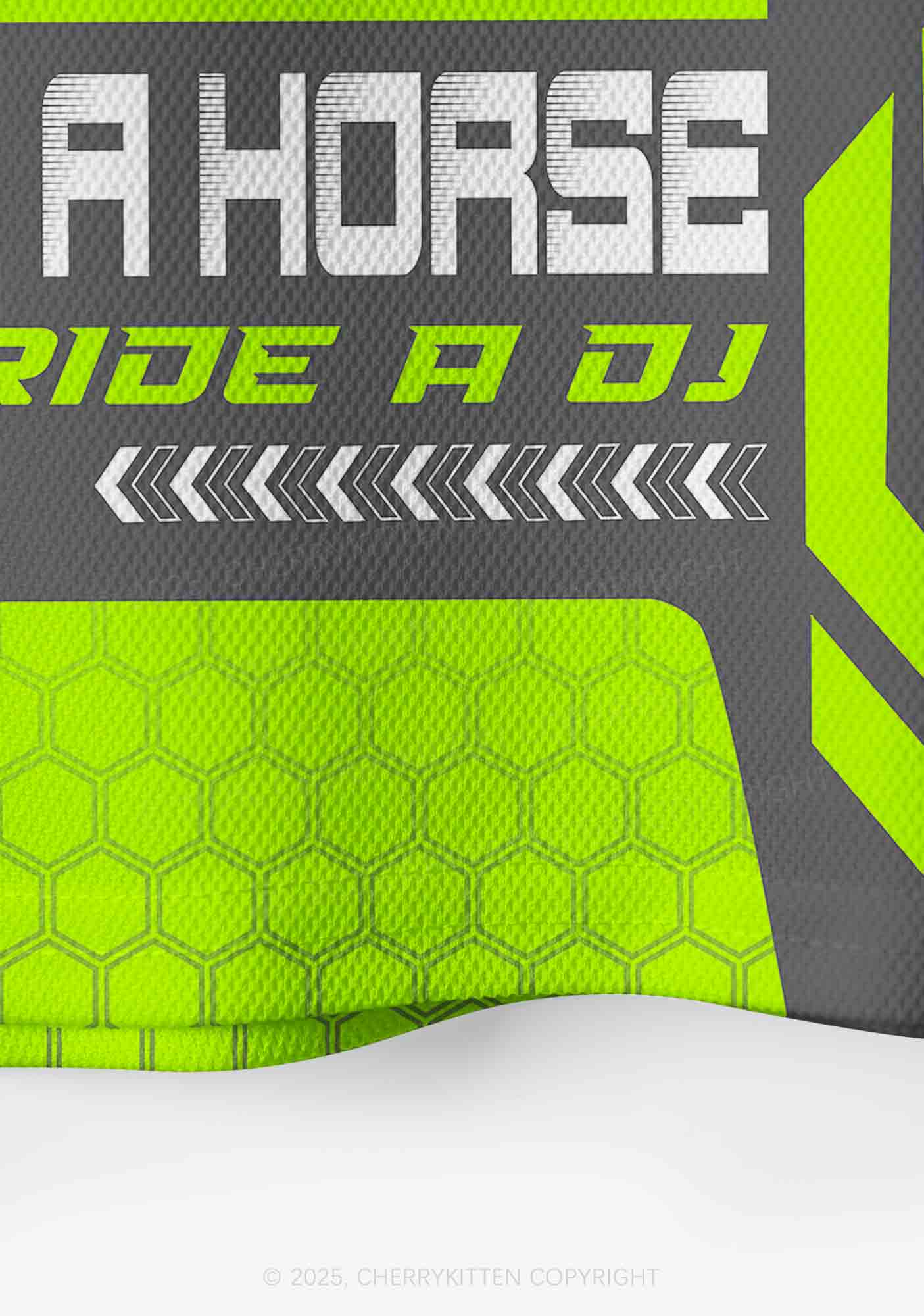 Custom Green Ride A DJ Y2K Crop Sport Jersey Shirts Cherrykitten