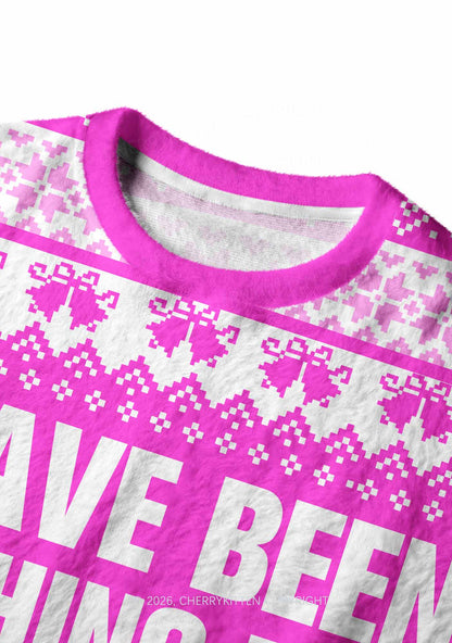 I Have Been Funny Y2K Knit Sweatshirt Cherrykitten